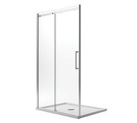 Idralite Porte de douche Prime 120 cm H200 Verre transparent ESG 8 mm Easy-Clean Gauche