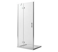 Idralite Porte de douche niche Saloon 75 cm H190 porte pivotante verre anticalcaire