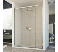Idralite Porte de douche Young 2 portes coulissantes 160 cm H198 verre transparent aluminium