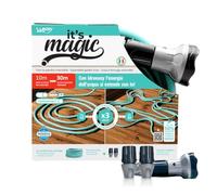 Idroeasy Magic Soft Smart 30 metès, Tuyau d'arrosage de jardin, extensible ed anti torsion, il s'étend jusqu'à trois fois sa longueur initiale, fabriqué en Italie