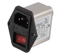 Iec Socket Filtre d'alimentation avec équipement industriel léger de sécurité Motif compact 3 A 6 A 10 A Options Interrupteur Boîtier en métal pour suppresseur (CW2B-6A-T)