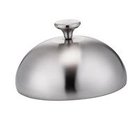 IEEDFJKK Couvercle pour grill plat de barbecue, durable et silencieux, conçu pour la cuisson, idéal pour couvrir les steaks et les hamburgers, Argent, 17 cm