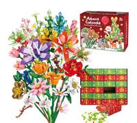 IEEILULU Technic Botanical Fleur Calendrier de l'Avent 2026 Enfant Adultes | 2455 Pièces, 24 Fleurs en Briques de Construction Calendrier de l'Avent, Cadeau de Noël pour Enfants et Adultes