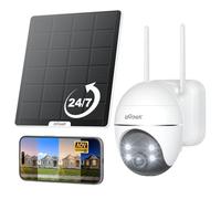 ieGeek 24/7 Enregistrement AOV Camera Surveillance WiFi Exterieure sans Fil | Suivi Automatique, 2.5K, panneau solaire de 9W, S7, 360° PTZ, Batterie 9000mAh, 30m Détection Humaine par AI, Alarme