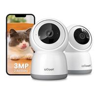 Caméra ieGeek 2K 2 pièces WiFi Intérieur 360°