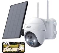 ieGeek 2K 3MP WLAN PTZ Solar Caméra de surveillance extérieure Batterie IP Camera Outdoor