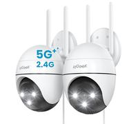 ieGeek 2K Caméra de Surveillance Extérieur 360°, Caméra Extérieur 2.4G/5Ghz | 3MP Camera IP Enregistrement 24h/7, Suivi Automatique, Vision Nocturne Couleur, Confidentialité, Alarme, ZS-GQ2 (2 Pièces)