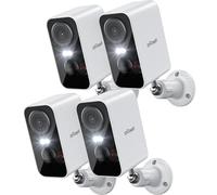 ieGeek 2K Caméra Extérieure sans Fil - Lot de 4 Caméras | PIR Détection Mouvement, Vision Nocturne Couleur, Extérieure, Audio Bidirectionnel, Étanche IP65, Blanc, ZS-GX3S, 4PCS