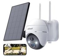ieGeek 2K Caméra Surveillance WiFi Extérieure sans Fil Solaire, 360°PTZ, Vision Nocturne Couleur, AI/PIR Détection Humaine, Sirène d'alarme, Alexa/IP65 G