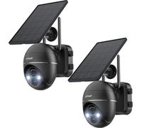 ieGeek 2K Kit caméra de surveillance sans fil WLAN, extérieur 360° PTZ solaire/batterie IP66