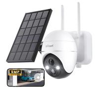 ieGeek 3K Camera Surveillance WiFi Exterieure sans Fil Solaire | 360° PTZ Suivi Automatique Camera Solaire Détection PIR, Vision Nocturne Couleur, Audio Bidirectionnel, Alarme Alexa IP65
