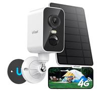 ieGeek 4G Caméra Surveillance sans Fil Solaire Extérieur/Intérieur 2K | Magnétique Portable, PTZ 300°, Batterie 10000mAh, Carte SIM Intégrée, Audio Bidirectionnel, No WIFI, Voyage/Camping