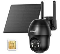 ieG améra de surveillance avec carte sim - 4G LTE outdoor Solar camera - 2K 360° surveillance sans fil avec batterie rechargeable