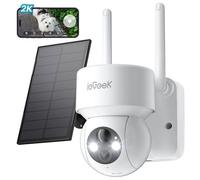 ieG amera Surveillance Exterieure Sans Fil, PTZ360°, Détection PIR, audio bidirectionnel,Vision nocturne couleur 2K,IP66 étanche