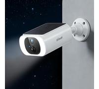 ieG amera Surveillance WiFi Exterieure sans Fil Solaire - 2K Caméra avec Panneau Solaire Intégré, Batterie 5200mAh, Vision Nocturne Couleur, Détection IA, Alarme, Audio Bidirectionnel, IP66, S1