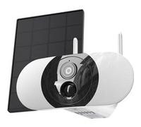 ieG loodlight Cam, 2K Camera Surveillance Solaire, 800 Lumen Projecteur LED, Détection Humaine PIR WiFi Exterieure sans Fil, Vision Nocturne Couleur, Audio Bidirectionnel, Cloud/Sirène/IP66 Blanc