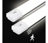 IEGLED 2pcs Neon LED Tube avec Détecteur de Mouvement 60CM, IP65 Imperméable Reglette, 20W 2200LM Plafonnier LED Tube pour Atelier, Cave, Garage, Bureau, Cuisine