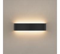 IEGLED Applique murale pour intérieur 40cm, 18W avec source lumineuse Up Down, 3000k lampe LED moderne, appliques murales en aluminium, éclairage mural pour salon, chambre, couloir