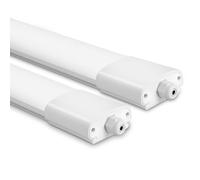 IEGLED Lot de 2 lampes LED pour pièces humides - 90 cm - 30 W - 3300 lm - Blanc neutre 4000 K - Étanche IP65 - Plafonnier plat