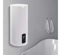 ieLsngai Chauffe-eau électrique Vertical 60L, Réservoir Mural 2000W, Chauffe-eau Vertical Moderne Blanc avec écran LED, IPX4