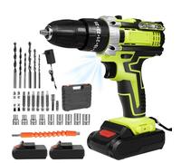IERAKOR Perceuse Visseuse Sans Fil 21V, Perceuse à Percussion 45Nm | 2 Batteries 2.0Ah, Couple 25+3 Réglages, 2 Vitesses Variables, LED Intégrée pour Bricolage, Bois, Métal et Maçonnerie