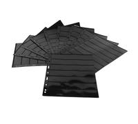 Ieron Lot de 10 Pages de Rechange pour Album de Timbres Recto Verso, 7 rangées, 33 mm par rangée, Pages de Collection de pièces de Monnaie et de Cartes Postales en PVC, 21,6 x 28 cm