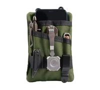 Ieron Petit Sac EDC, Sac de Rangement EDC en Toile cirée, Petit Sac à Outils avec 5 Poches pour Lampe de Poche, Multi-Outil, Stylo, Ordinateur Portable