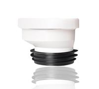 ieron Tuyau de raccordement pour WC offset de 2 cm, buse rigide pour tuyau de vidange WC à angle excentrique en plastique, drain droit, excentrique, raccord de raccordement WC