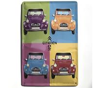 IETS15185RB Plaque métal Citroën 2cv (30x20cm) modèle en Relief