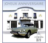 IETSCPMD15004 Carte Joyeux ANNIVERSAIRE Citroën DS 19 Garage - Licence officielle Auto Passion & Collections Rétro Vintage - Avec Enveloppe Blanche Format 15x15 cm - Fabriqué en France