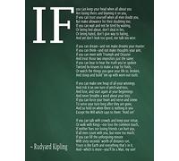 IF Poem Art Print IF Poem by Rudyard Kipling Art Print IF Poster If Poem Poster If Poem Print If Poem Wall Art If you can If by Kipling Poem (20cm x 25cm, Green Chalkboard)
