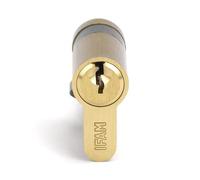 IFAM Cylindre de sécurité cylindrique Start STS1030L - En laiton - 10 x 30 mm - Avec 3 clés serrata en acier nickelé - Cylindre profilé européen - Serrures de porte intérieures et extérieures