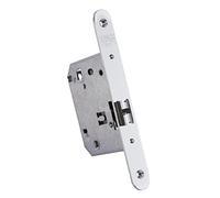 IFAM Poignée de porte W170 RHN, façade ronde, finition nickel, entrée 70 mm, serrure de porte intérieure et extérieure, sécurité, anti-crochetage, serrure, système antivol, poignée, fermeture
