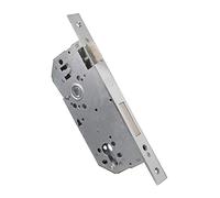 IFAM Serrure à mortaise W500.40CHN, avant carré, finition nickel, entrée 40 mm, serrure de porte intérieure et extérieure, poignée de porte, cylindre et bouclier inclus, sécurité, anti-crochet, verrou