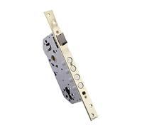 IFAM Serrure à mortaise W900B.50CHLS, avant carré, finitions en laiton, entrée 50 mm, serrure de porte intérieure et extérieure, poignée de porte, bouclier inclus, sécurité, anti-crochet, verrou
