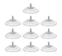 ifundom 10 Ensembles Ventouses à Vis M8 en Pvc et Métal Rondes pour Fenêtres en Verre, Installation Rapide et Stabilité Renforcée, pour Suspensions Temporaires en Milieu Humide