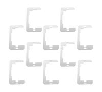 ifundom 10 Pièces Cales de Sortie, Joint de Plaque Murale de Prise, Acier Inoxydable, Argenté, Installation Facile, Compatible Prises Standard, pour Salons et Salles de Bains, Bricoleurs