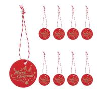 ifundom 100 Pièces Étiquettes en Papier de Noël Rouges avec Ficelle Coton | Message Joyeux Noël, Trou Prépercé et Écriture Lisse, Lot Décoratif pour Emballage Présent