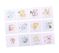 ifundom 1ensemble Autocollants De Mois Né Décor Photo Mignon Et Pratique Pour Accessoire De Souvenir Pour Fille Et Garçon
