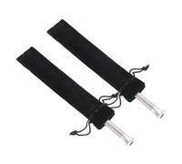 ifundom 2 Ensembles Allume-feu D'extérieur, Soufflet de Poche Télescopique Pliable en Acier Inoxydable, Argenté, 6 Sections, Lot de Sets, pour Camping et Pique-niques