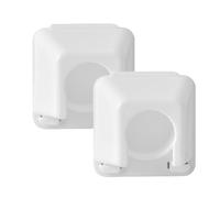 ifundom 2 Pièces Support de Tringle à Rideaux sans Perçage, Blanc, | Diamètre Inférieur à 1, 8cm, Usage Fenêtre, Installation Facile, Simple, Moderne, Robuste