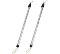 ifundom 2 Pièces Tringle à Vêtements Extensible en Alliage D'aluminium Argenté Crochet, Barre de Penderie Télescopique Facile à Ajuster pour Usage Intérieur et Linge