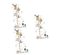 ifundom 3pièces Autocollants Muraux Animaux De Zoo Mesure De Hauteur Amovible Pour Décoration De Chambre Stickers Mural Écologiques Avec Motifs De Jungle Parfait Pour Décoration De