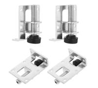 ifundom 4 Pièces Pieds de Nivellement Réglables 6cm pour Meubles | Acier Laminé à Froid, Finition Argentée, Montage Latéral Simple, Vis et Clé, pour Armoires