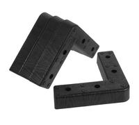 ifundom 4 Pièces Pieds de Support en Plastique Noir en L pour Meubles, Lot | Machine à Laver et Armoire, Usage sous Lit de Rangement, Léger, Stable et Pratique