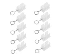 ifundom 50 Pièces Bouchon de Rail Installation Facile Surface Lisse Structure à Enficher Évite Le Blocage et Protège Les Tissus pour Rideau en Plastique Blanc pour Rideaux Salons