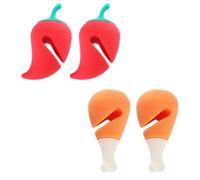 ifundom Accessoire la Cuisine pour Couvercle de Pot Dispositif Anti-débordement 4 Pièces Créatif, en Silicone Design Chic et Sensation Confortable