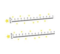 ifundom Autocollants Muraux Toise de Croissance D’étoile pour Garçon et Filles, Stickers Hauteur 30x45 Cm, Décoration Chambre Bébé, 2 Feuilles pour Mur Intérieur, Mesures Pédagogiques Amusantes