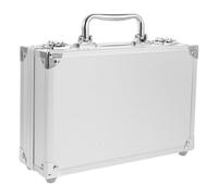 ifundom Boîte à Outils en Alliage D’Aluminium, Valise Légère à Serrure | Grand Espace de Rangement, Transport Facile Poignée Métallique, Finition Argentée pour Atelier et Déplacement