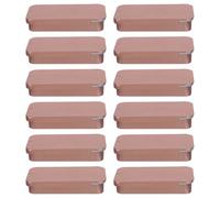 ifundom Boîte Métallique Coulissante pour Emballage de Rouge à Lèvres, Petite Boîte en Fer-blanc Rose Gold 60x34x11 Mm, Lot de 12 Pièces, Conteneur de Rangement Compact à Lèvres